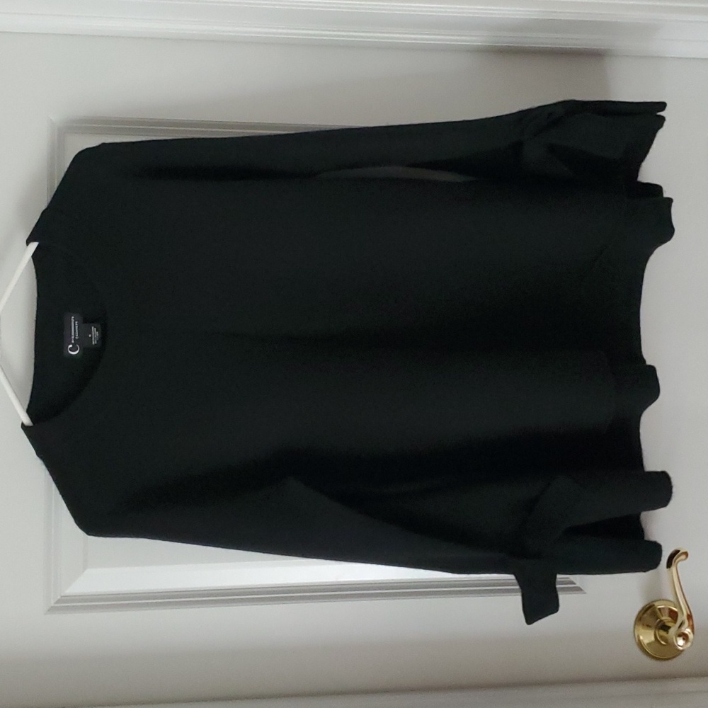 C By Bloomingdale's Cashmere Black Sweater Size M 100% 2-Ply Cashmere